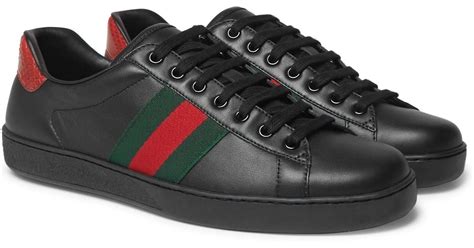 men's black gucci sneakers